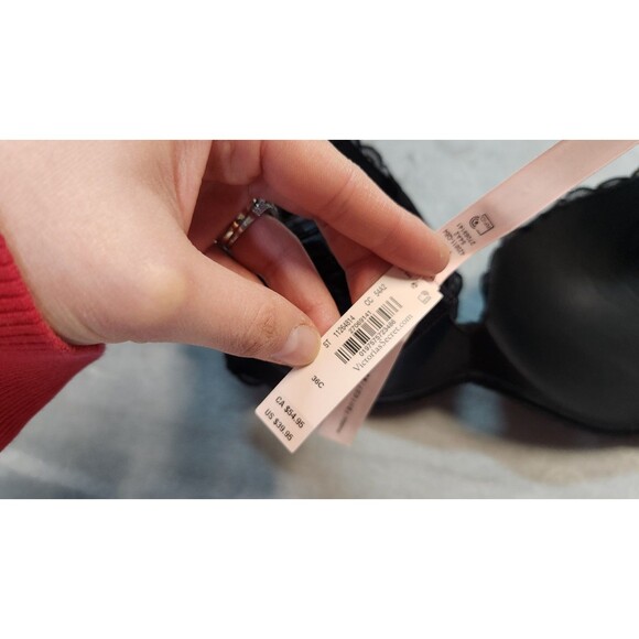 Victoria's Secret Women's 36C Black Sexy Tee Lacie Wireless Push-Up Bra - Picture 5 of 5